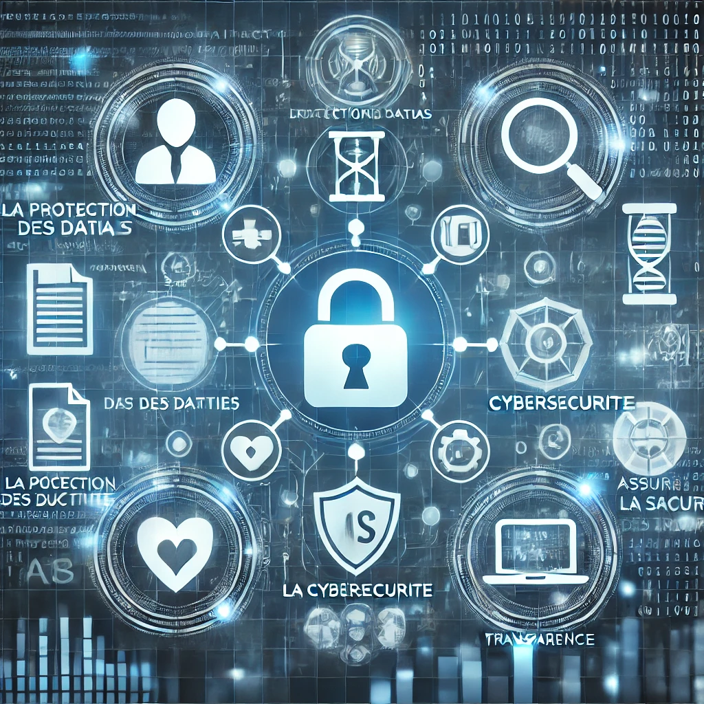 Illustration de la sécurité des données et de la conformité des outils numériques avec l'AI Act dans le secteur de la formation professionnelle.